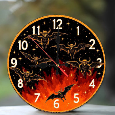 Clock Demons Night Sky
