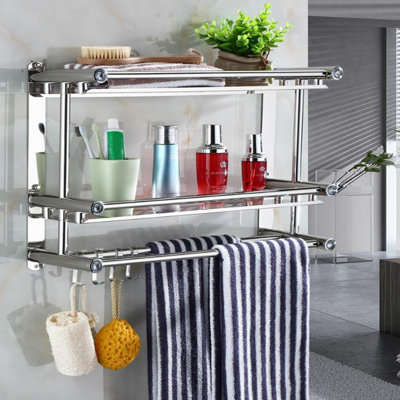 Deihl Stainless Steel Wall Mounted Required Bathroom Shelves