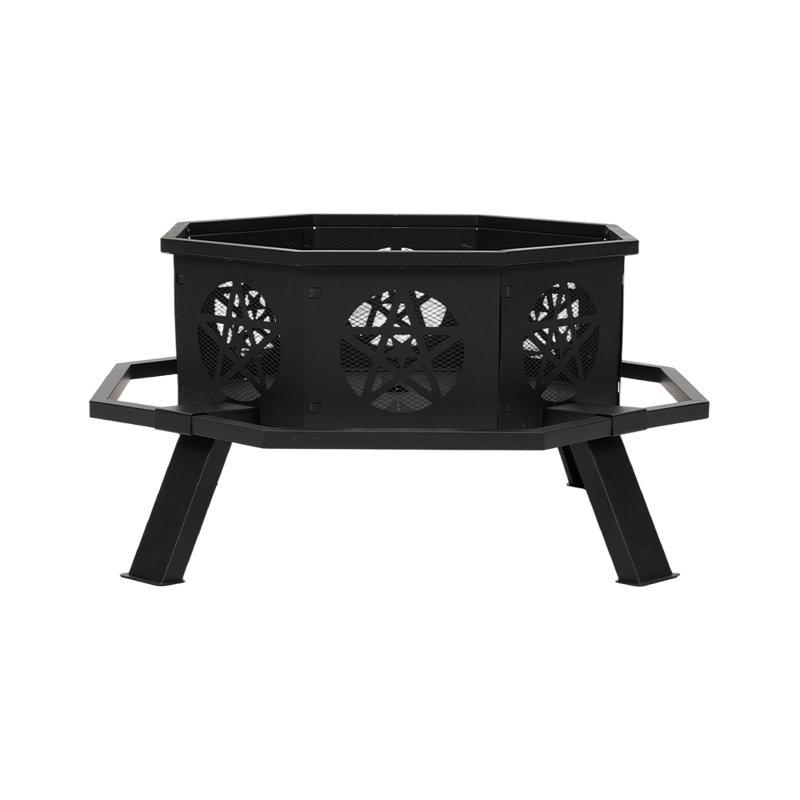 Octagon Iron Charcoal Smokeless Fire Pit