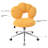 Teddy Fabric Swivel Office Chair with Adjustable Height and Ergonomic Curved Backrest-1135755110