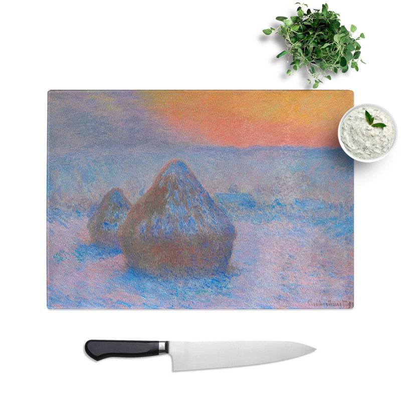 Haystacks Vol.2 by Claude Monet Chopping Board, 0.4cm H x 20cm W x 28.5cm L