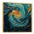 Toile avec cadre flottant or