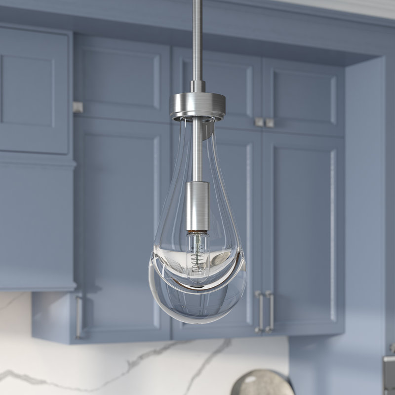 Ginsburg 1 - Light Teardrop Pendant, Brushed Nickel