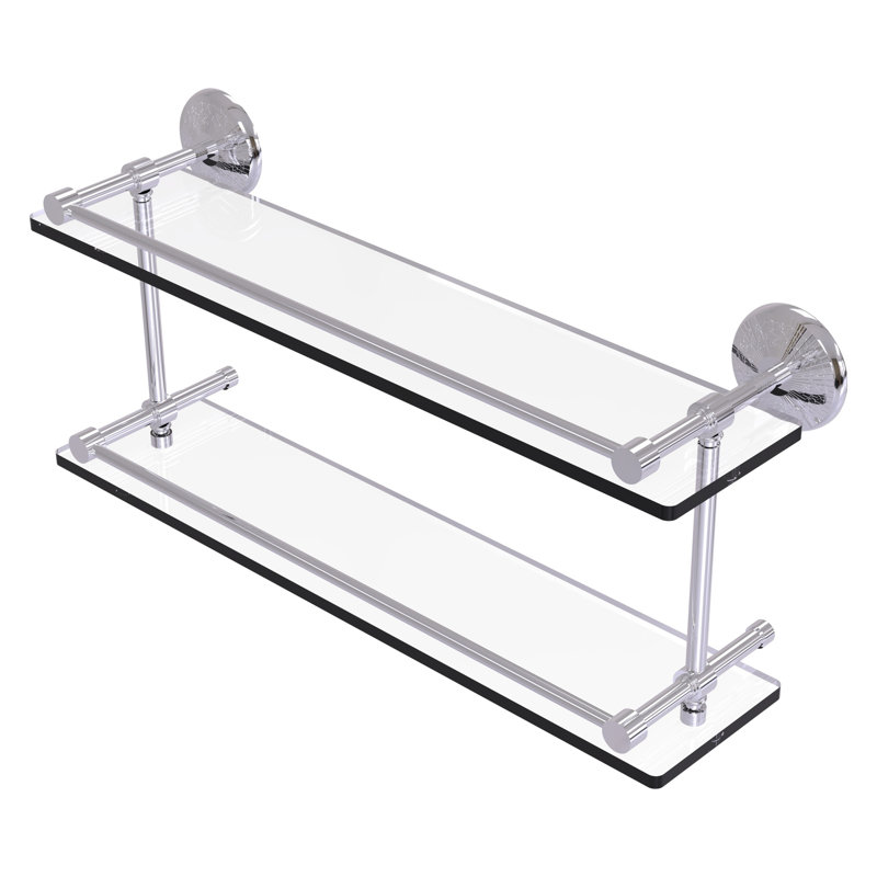 Tilney 2 Piece Tiered Shelf, Polished Chrome