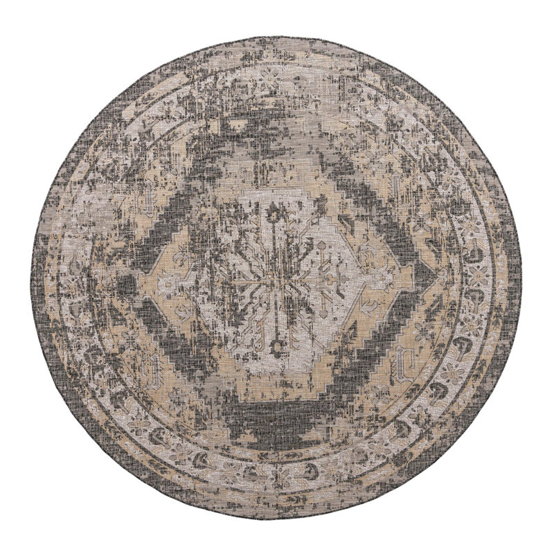 Susan Oriental Indoor / Outdoor Area Rug, Round 13'1"