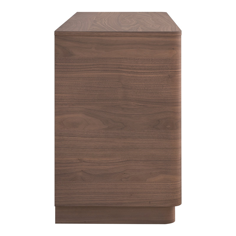 6 Drawer 60" W Double Dresser, Walnut