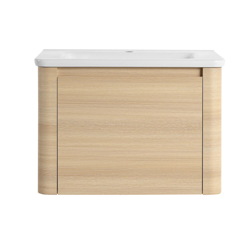 Meuble-lavabo mural 28 po avec lavabo en céramique blanche et porte à fermeture en douceur 28 po, 28"