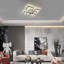 8-Light 60cm Modern Ceiling Light, Dimmable LED Flush Mount with Remote, Rectangle Acrylic Chandelier-933874084