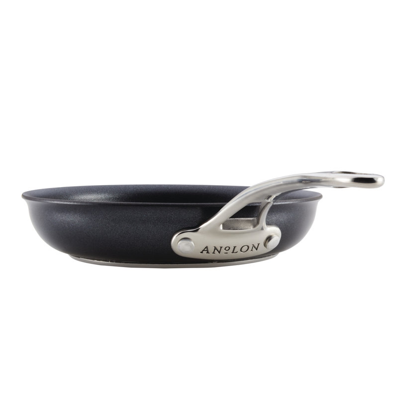 Anolon X Hybrid Nonstick Cookware Induction Pots and Pans Set, 7 Piece, Dark Gray