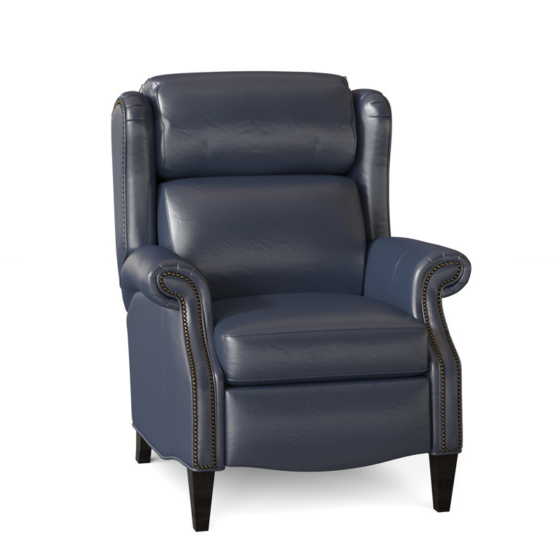 Miller Recliner, Aline Fumo Genuine Leather, Cobblestone, Natural