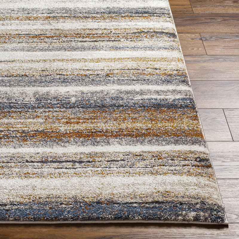 Dunigan Striped Indoor Rug, Square 7'10"
