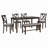 6-Piece Kitchen Dining Table Set Wooden Rectangular Dining Table-248804819