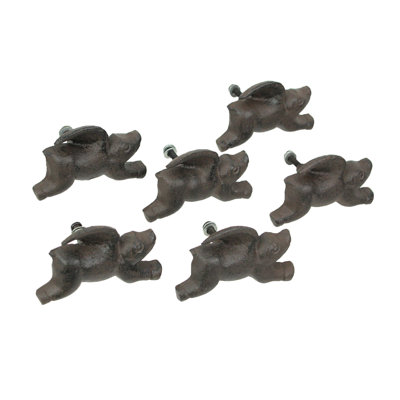 3" Length Flying Pig Novelty Knob Multipack