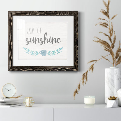 Cup of Sunshine - Art textuel avec cadre photo