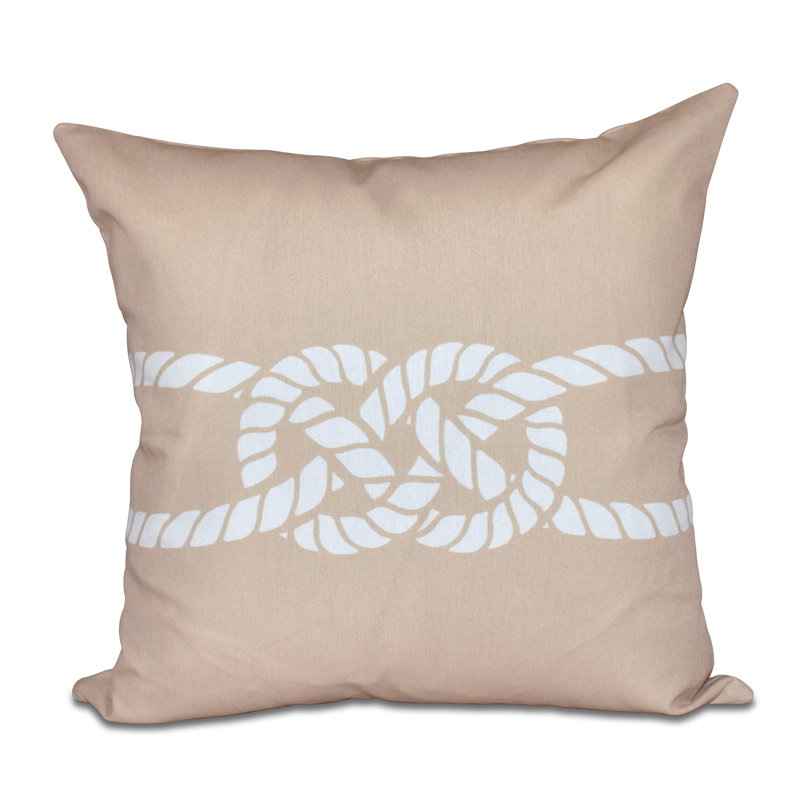Housse et insert de coussin géométrique Carrick Bend, H 26 po x l 26 po, Beige / taupe