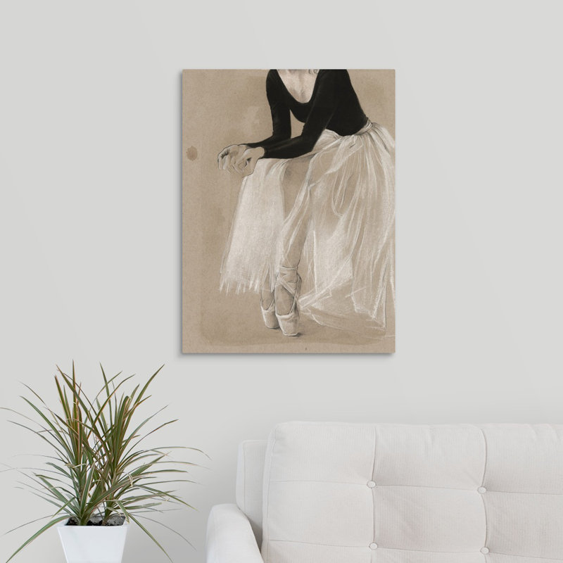 « ballet study i », peinture sur toile, Toile tendue, H 24 po x l 18 po x P 1,25 po