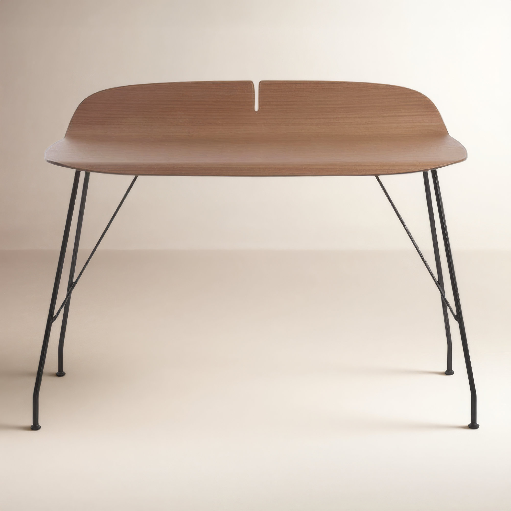 Earl Of Wood Writing Desk, Dark Wood/Black