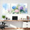 «Hydrangea», reproduction d'art sur toile tendue sur toile, triptyque
