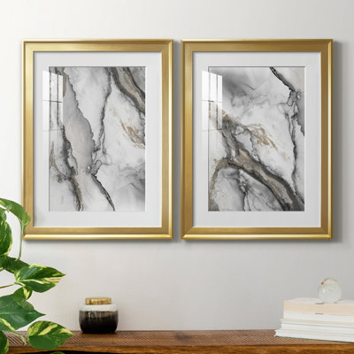 " Abstract Ink Fantasy I " 2 - Pieces Painting Print
