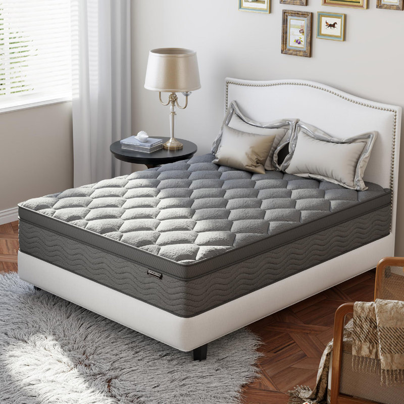 Alwyn Home 10“/12”/14“  Medium Firm Hybrid Mattress with Memory Foam, 12", King