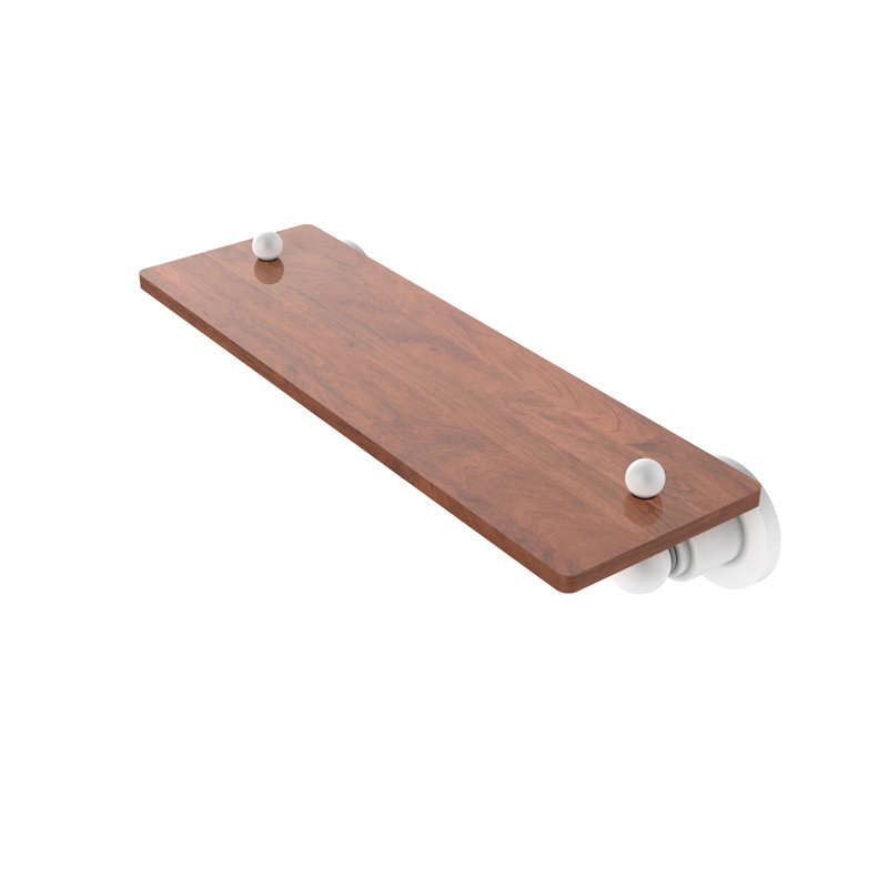 Tablette à support Lera, Blanc mat, H 2,5 po x l 16 po x P 5 po