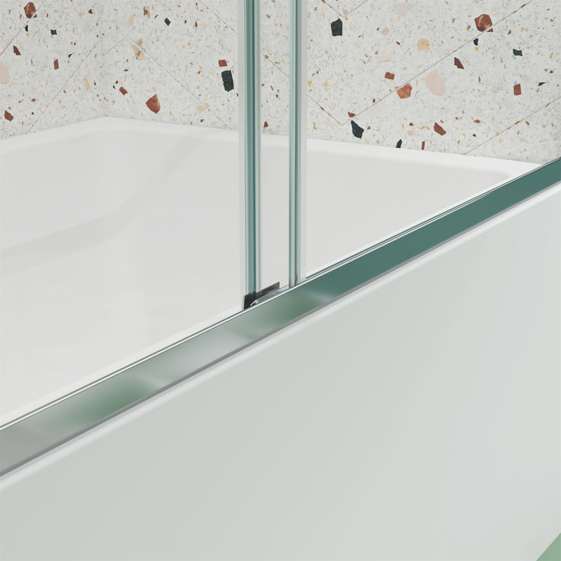 Porte de douche à dérivation, porte coulissante, avec verre trempé de 1/4 po 44-48 po x 70 po, Chrome chrome