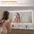 Swarm 72 in. W x 36 in. H Rectangular Frameless LED Wall Bathroom Vanity Mirror-1160854810