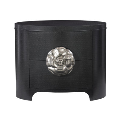 Silhouette 2-Drawer Nightstand in Black