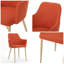 Ensemble de 2 chaises de salle à manger de conception unique - revêtement en tissu, structure en fer avec finition en bois et support profilé pour la salle à manger-1701503665-1701503678