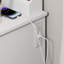 Élégant meuble-lavabo avec lumières et miroir - plusieurs rangements, luminosité réglable à la mode blanche