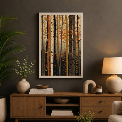Quiet Forest Study Scandinavian 1 Piece Wrapped Canvas Wall Art