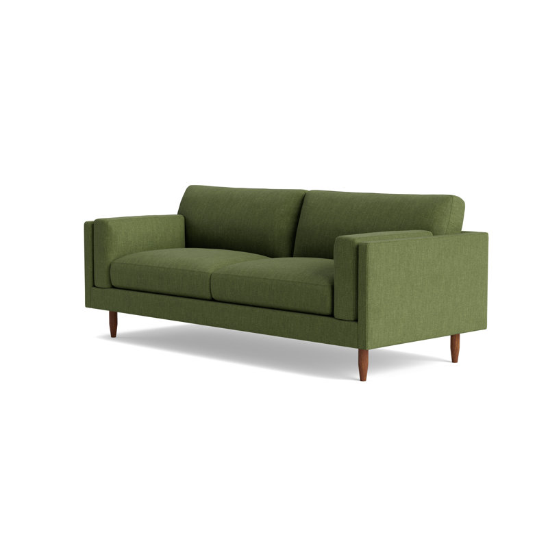Skinny Fat Sofa ("85"), Performance Weave - Basil