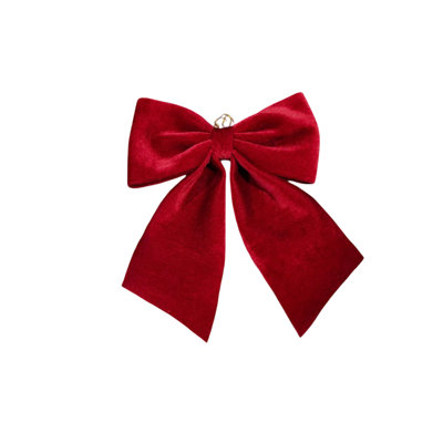 Fabric based ornament items Claret Christmas Bow Decorations Suitable For Christmas Trees Wreaths Door Wall Decorations And Festive Home Party Styling.