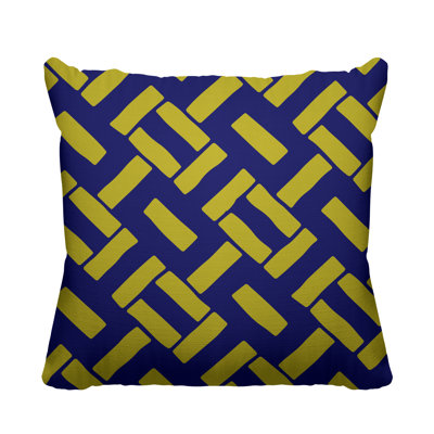Housse de coussin d'intérieur bleu marine et vert Marlee