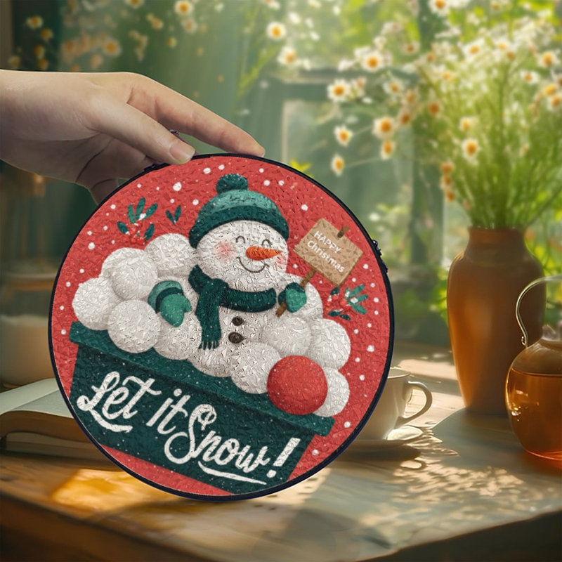 Bonhomme de neige Let It Snow Christmas, 3,5 x 3,5 po (9 x 9 cm)
