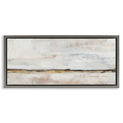 Neutral Horizon Landscape Floater Canvas Wall Art by Nina Blue