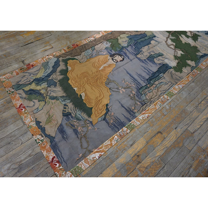 Antique Chinese - Textile Medallion Flat Weave Rug