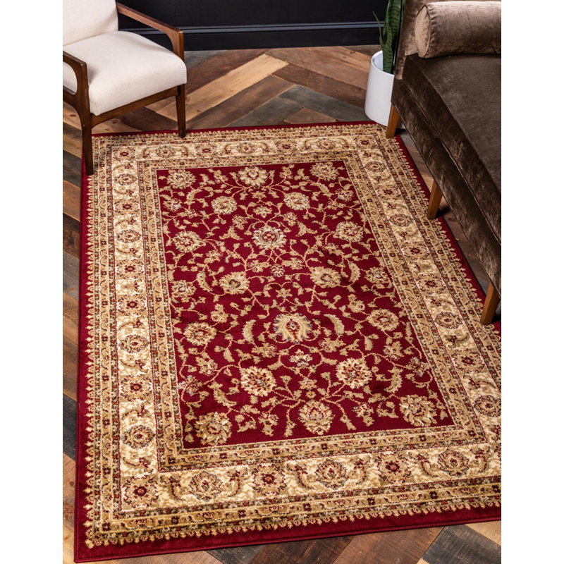 Tapis oriental Niles, Rectangle 10 pi x 14 pi 1 po, Rouge