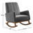Kuhlmann Performance Velvet Rocking Chair In Light Grey-619724119