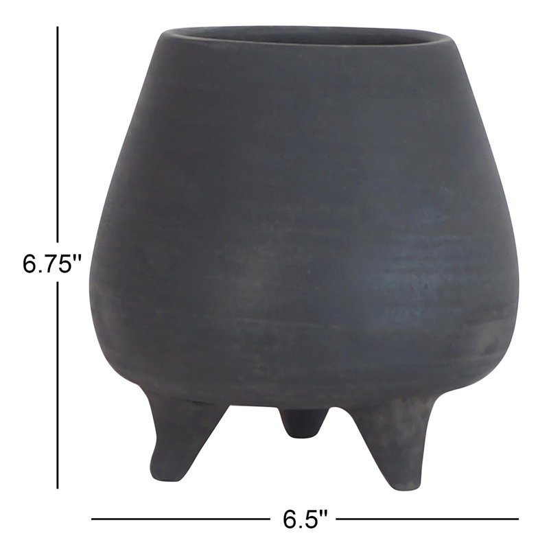 Pot à fleurs en terre cuite Heydan, H 6,75 po x l 6,5 po x P 6,5 po