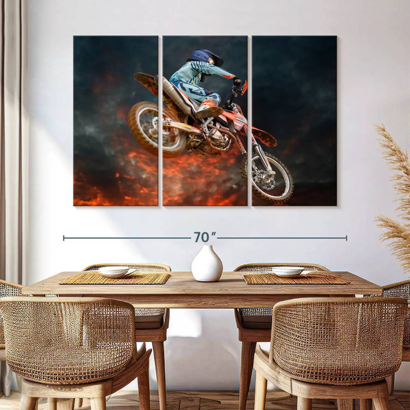 Sireci Fiery Dirt Bike, 42" H x 65" W