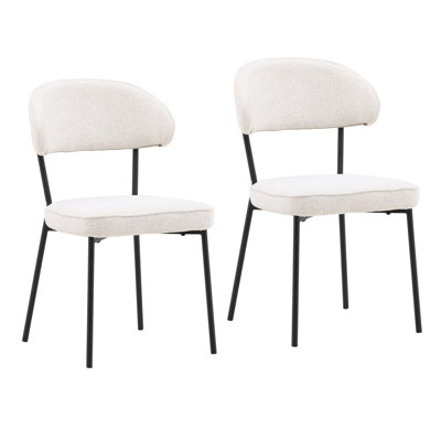 Mira Upholstered Dining Chair, Cream