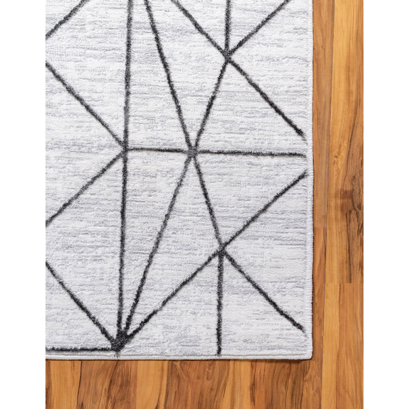 Tapis contemporain Clidy couleur plomb, Rectangle 3 pi 3 po x 5 pi 3 po