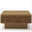 Table basse 31,52 "carrée en rotin + corde de chanvre avec fonction de rangement réglable, de style rétro naturel, pour la salle à manger, la cuisine et le salon, naturel