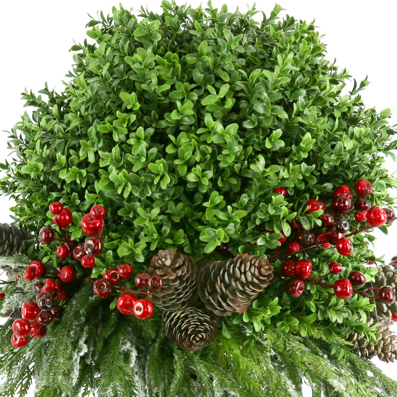 Holly Faux Boxwood Plant in Plastic Pot Liner