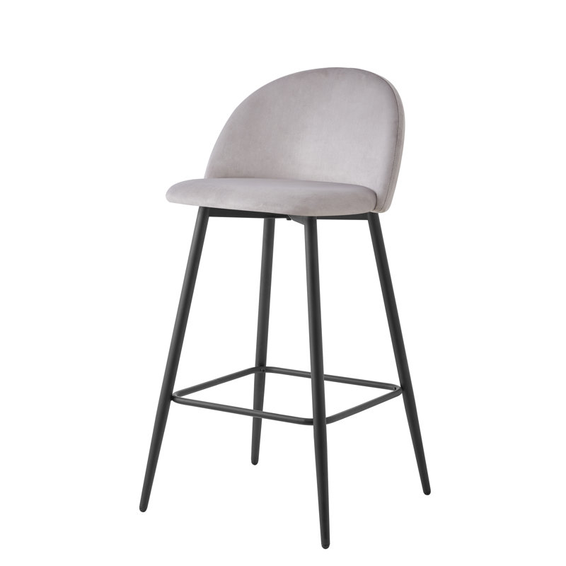 Ensemble de 4 tabourets de bar Alan Velvet Pu