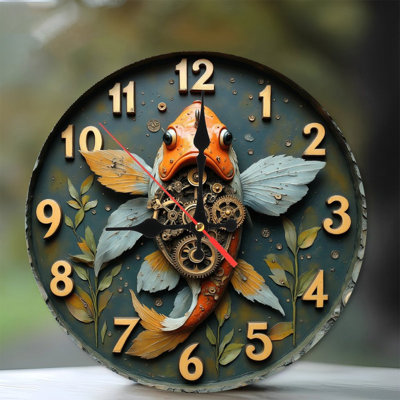 Horloge poisson rétro