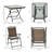 Sridivith Round 4 - Person 33.5'' L Outdoor Restaurant Dining Set,Picnic Table