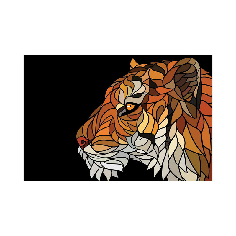 Tiger Modernist 1 Piece Wrapped Canvas Wall Art, 152.5 cm H x 101.5 cm W