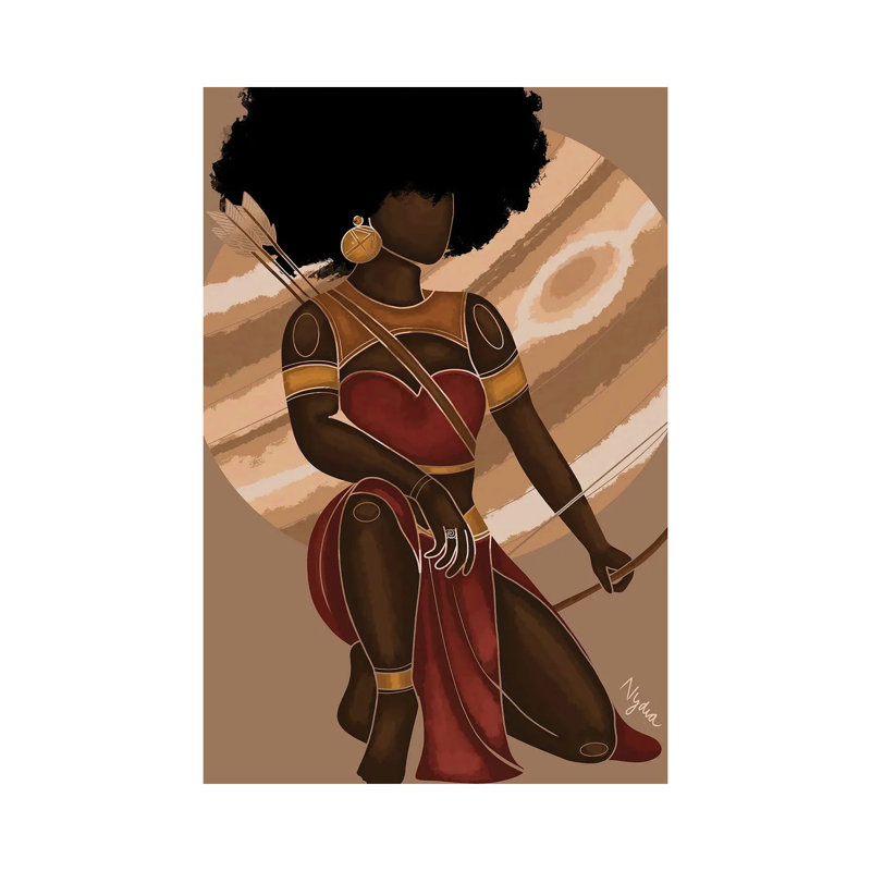 Sagittarius by Colored Afros Art - Wrapped Canvas Gallery-Wrapped Canvas Giclée, 20.32 cm H x 30.48 cm W